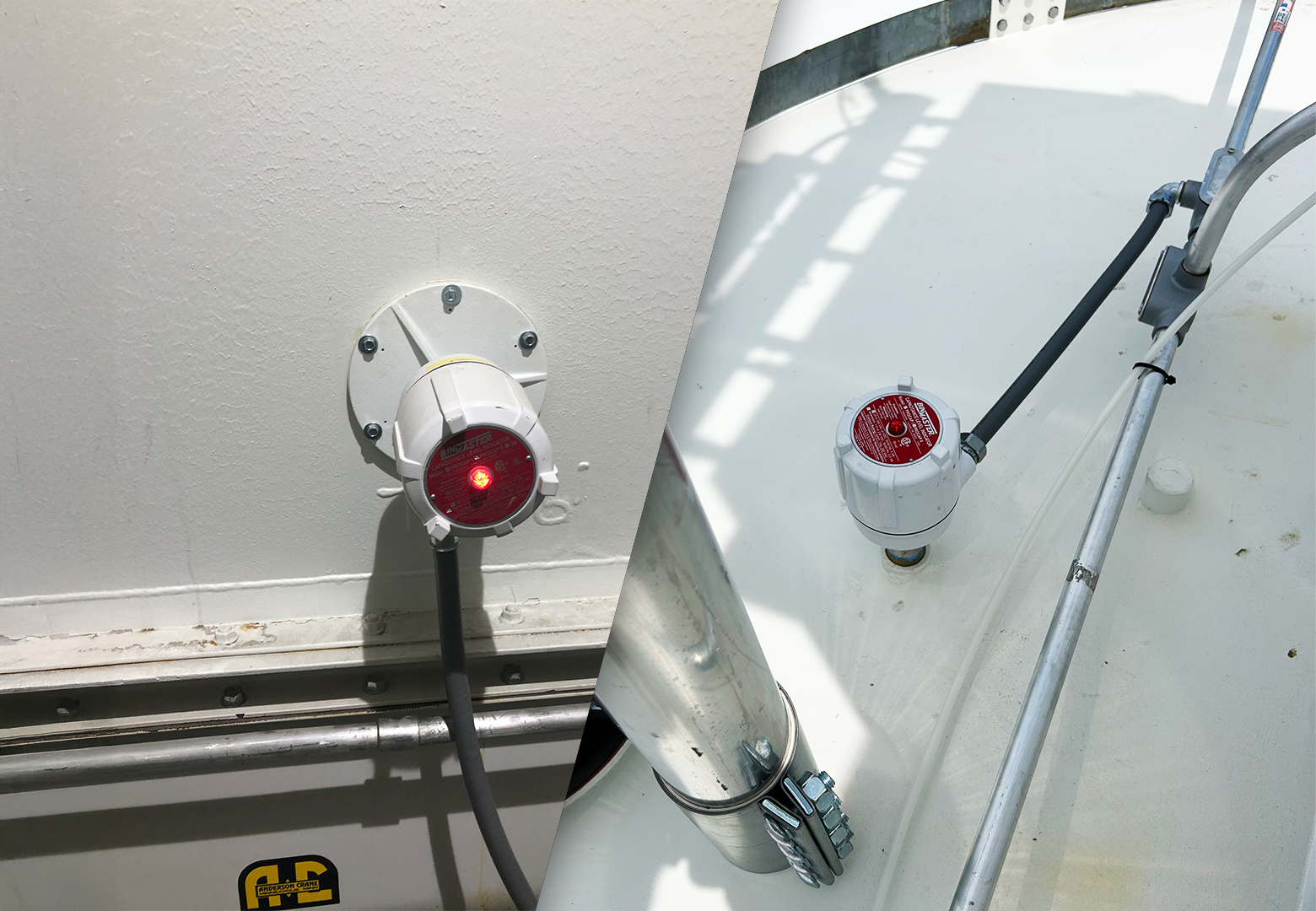 binmaster-capacitance-probe Capacitance Probes Installed